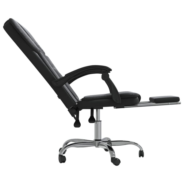 Reclining Office Chair Black Faux Leather Office Chairs