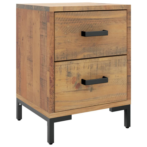 Bedside Cabinet Brown 36X30x45 Cm Solid Pinewood