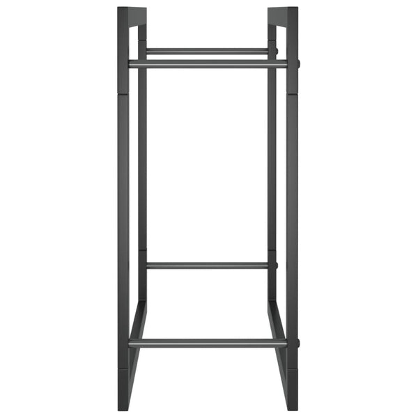 Firewood Rack Matt Black 50X28x56 Cm Steel Fireplace & Stove Accessories