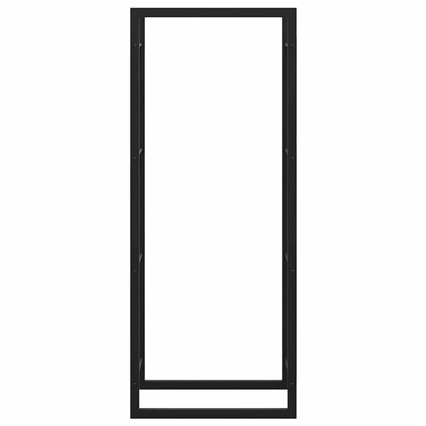 Vidaxl Firewood Rack Matt Black 50X28x132 Cm Steel Firewood Racks