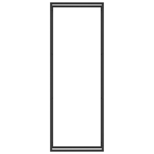 Firewood Rack Matt Black 80X28x222 Cm Steel Fireplace & Stove Accessories