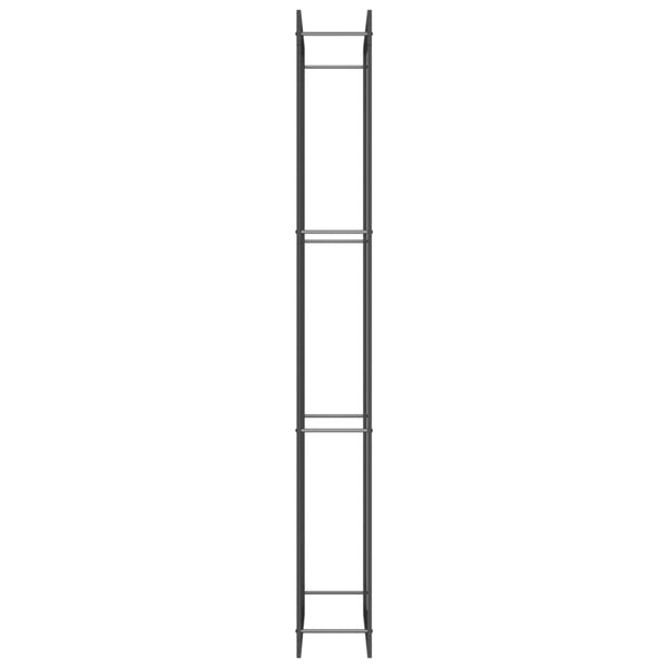 Firewood Rack Matt Black 80X28x222 Cm Steel Fireplace & Stove Accessories
