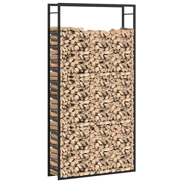 Vidaxl Firewood Rack Matt Black 110X28x214 Cm Steel Firewood Racks