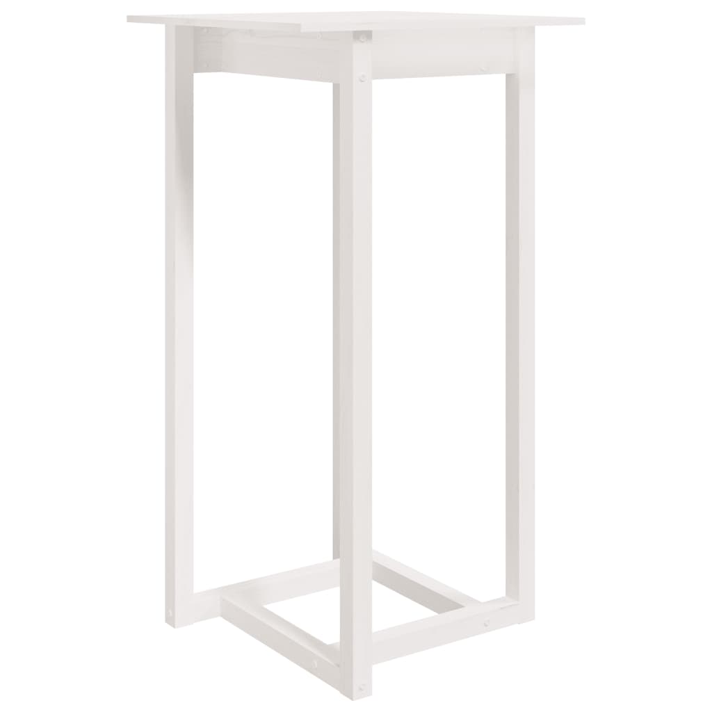 Bar Table White 60X60x110 Cm Solid Wood Pine Bar Tables