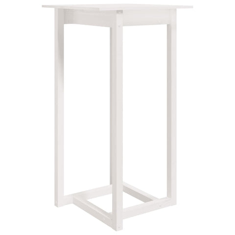 Bar Table White 60X60x110 Cm Solid Wood Pine Bar Tables
