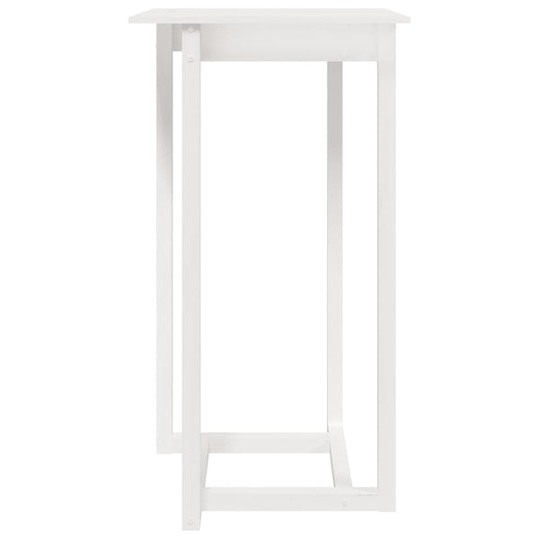 Bar Table White 60X60x110 Cm Solid Wood Pine Bar Tables