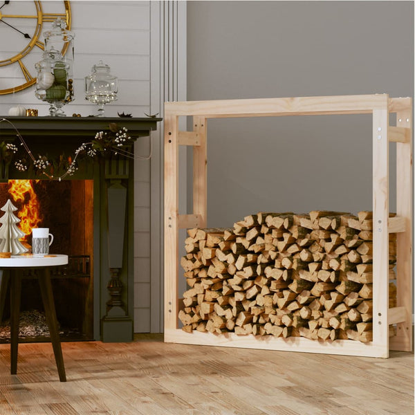 Firewood Rack 100X25x100 Cm Solid Wood Pine Fireplace & Stove Accessories