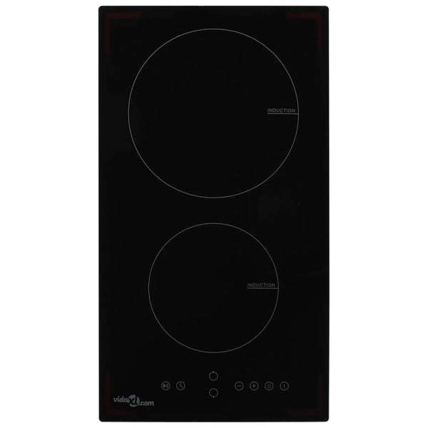 Induction Hob With 2 Burners Touch Control Glass 3500