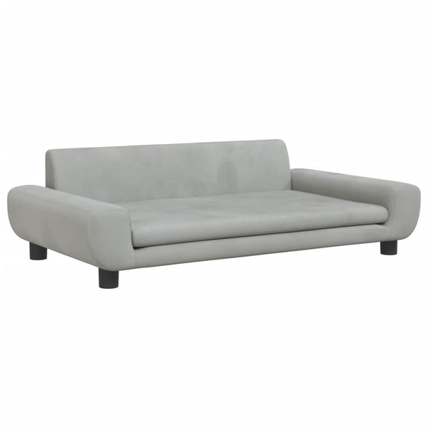 Vidaxl Dog Bed Light Grey 100X54x33 Cm Velvet Pet Beds