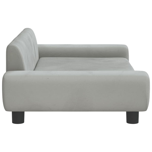 Vidaxl Dog Bed Light Grey 100X54x33 Cm Velvet Pet Beds