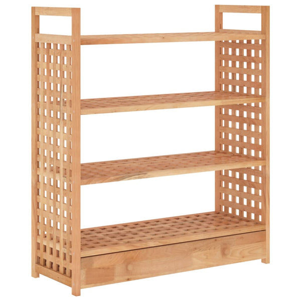 Shoe Rack With Drawer 70X27x81 Cm Solid Wood Walnut Shoe Racks