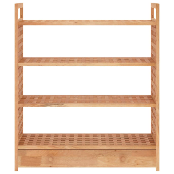 Shoe Rack With Drawer 70X27x81 Cm Solid Wood Walnut Shoe Racks