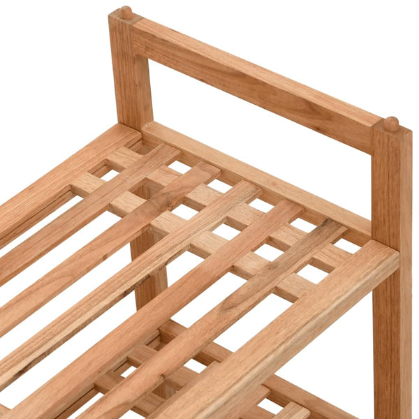 Shoe Rack 69X27x41 Cm Solid Wood Walnut Shoe Racks