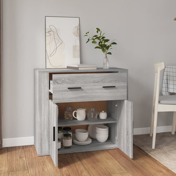 Sideboard Grey Sonoma 80X33x70 Cm Engineered Wood Sideboards & Buffets