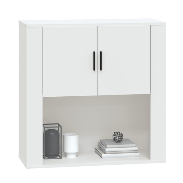 Wall Cabinet White 80X33x80 Cm Engineered Wood Cabinets & Cupboards