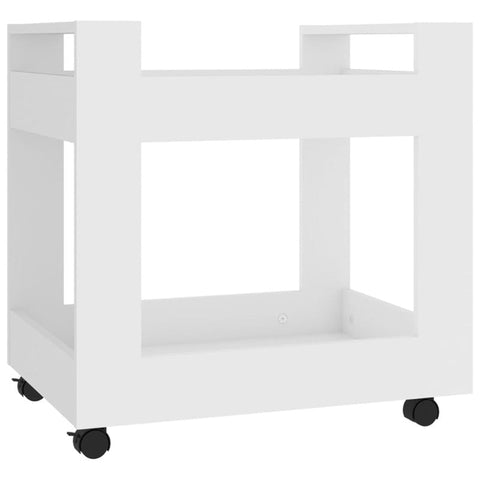 Desk Trolley White 60X45x60 Cm Engineered Wood