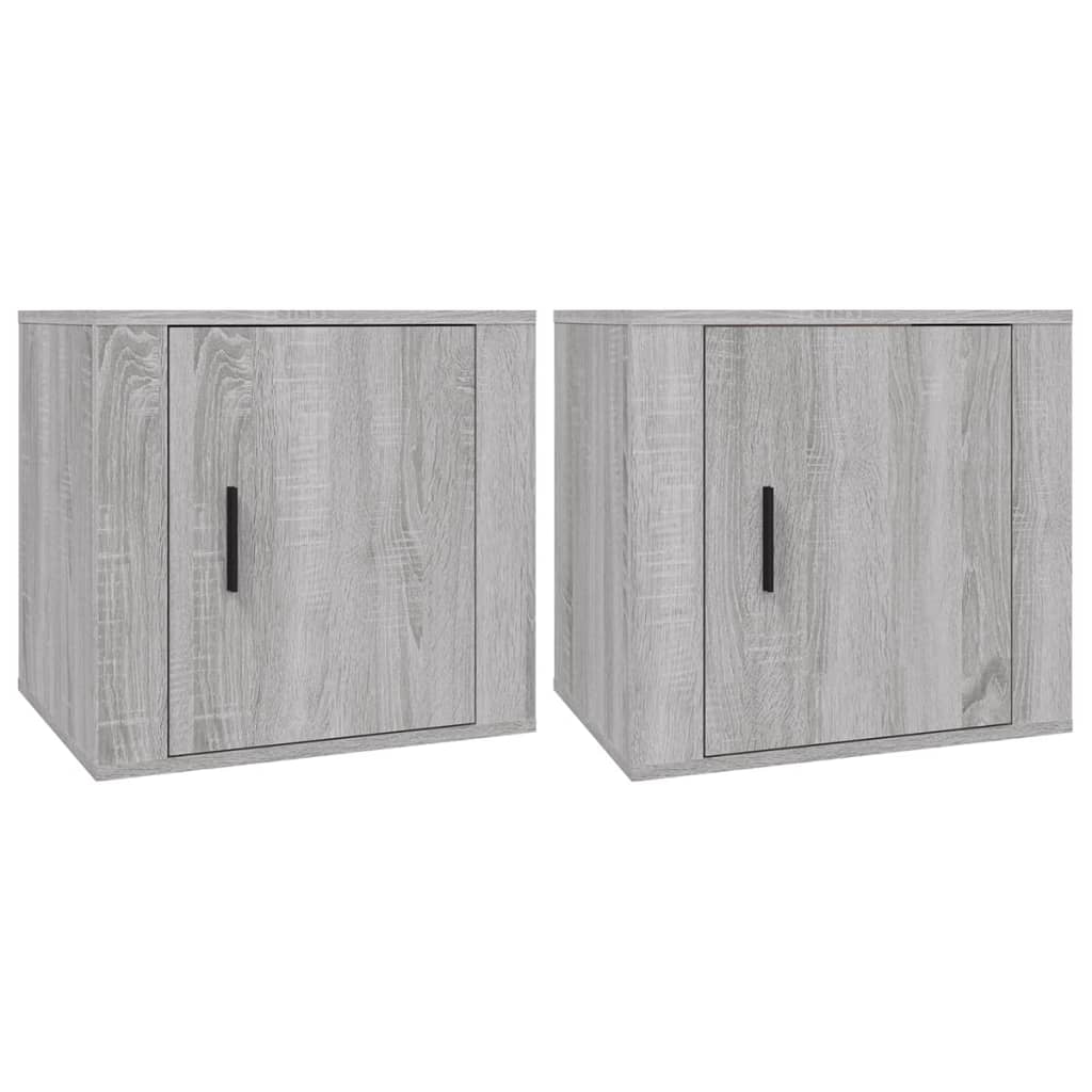 Bedside Cabinets 2 Pcs Grey Sonoma 50X39x47 Cm Bedside Tables