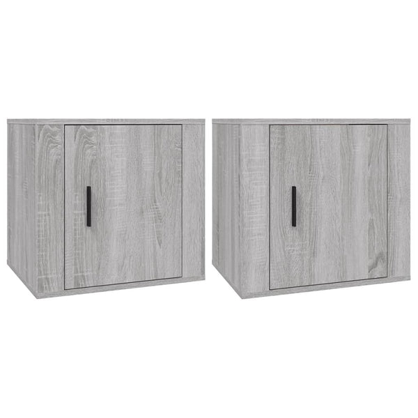 Bedside Cabinets 2 Pcs Grey Sonoma 50X39x47 Cm Bedside Tables