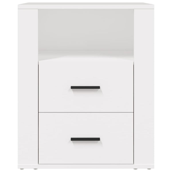 Bedside Cabinet White 50X36x60 Cm Engineered Wood