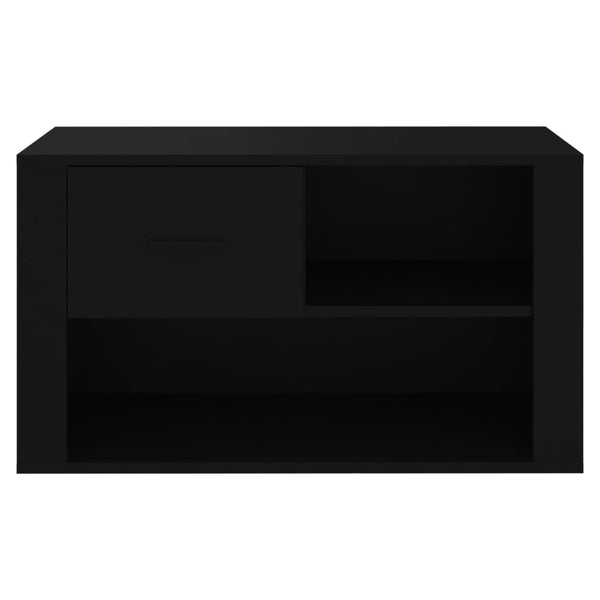 Shoe Cabinet Black 80X35x45 Cm Engineered Wood Shoe Cabinets