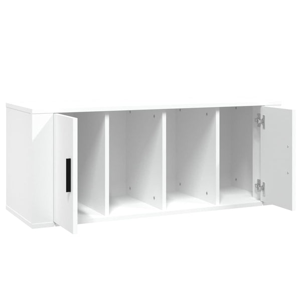 Tv Cabinet White 100X35x40 Cm Engineered Wood Tv Stands & Entertainment Units