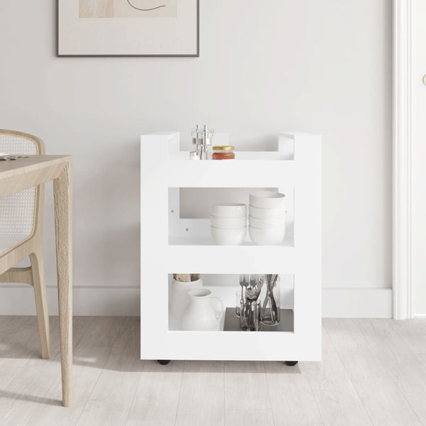Kitchen Trolley White 60X45x80 Cm Engineered Wood Kitchen Carts
