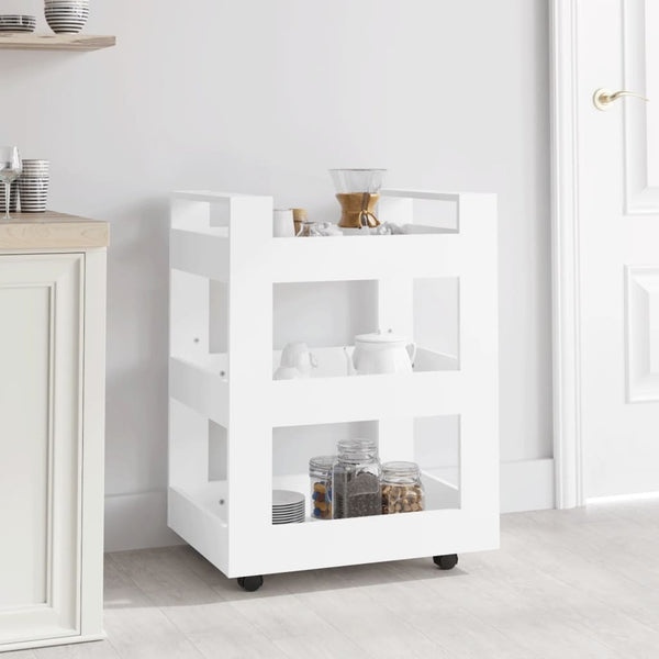 Kitchen Trolley White 60X45x80 Cm Engineered Wood Kitchen Carts