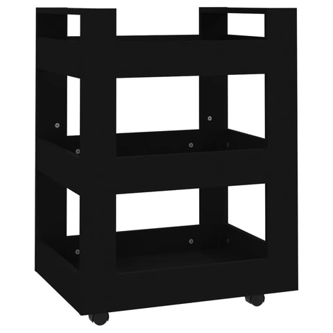 Kitchen Trolley Black 60X45x80 Cm Engineered Wood Kitchen Carts