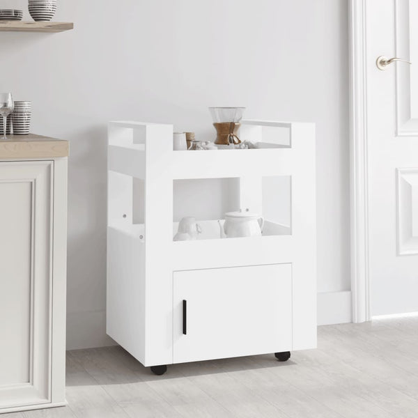 Kitchen Trolley White 60X45x80 Cm Engineered Wood Kitchen Carts