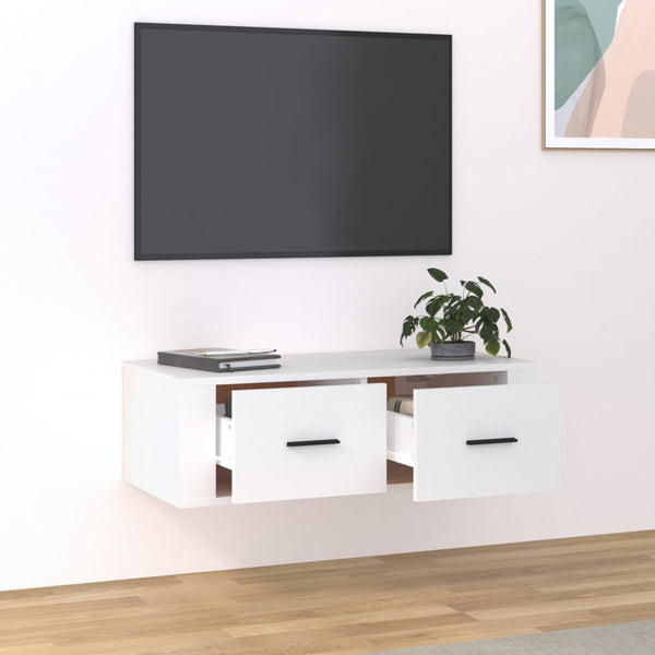 Hanging Tv Cabinet White 80X36x25 Cm Engineered Wood Tv Stands & Entertainment Units