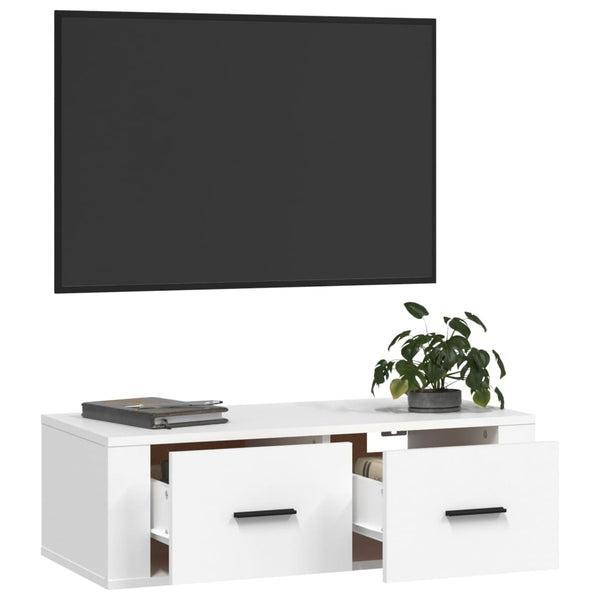 Hanging Tv Cabinet White 80X36x25 Cm Engineered Wood Tv Stands & Entertainment Units
