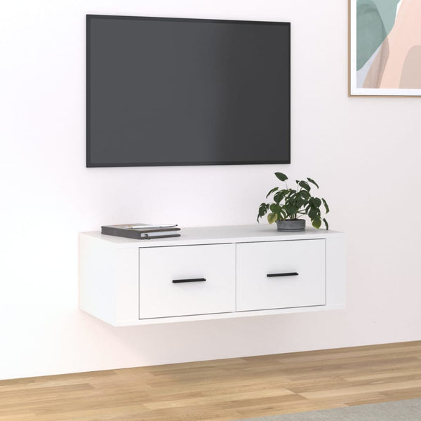 Hanging Tv Cabinet White 80X36x25 Cm Engineered Wood Tv Stands & Entertainment Units