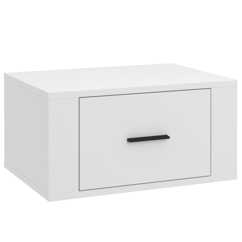 Wall Mounted Bedside Cabinet White 50X36x25 Cm Bedside Tables