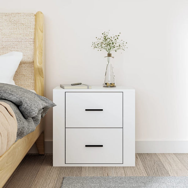 Wall Mounted Bedside Cabinet White 50X36x47 Cm Bedside Tables