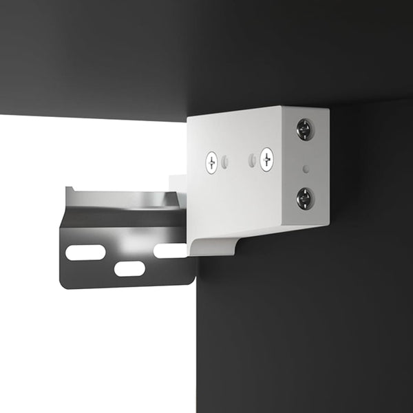 Wall Mounted Bedside Cabinets 2 Pcs Black 50X36x40 Cm Bedside Tables