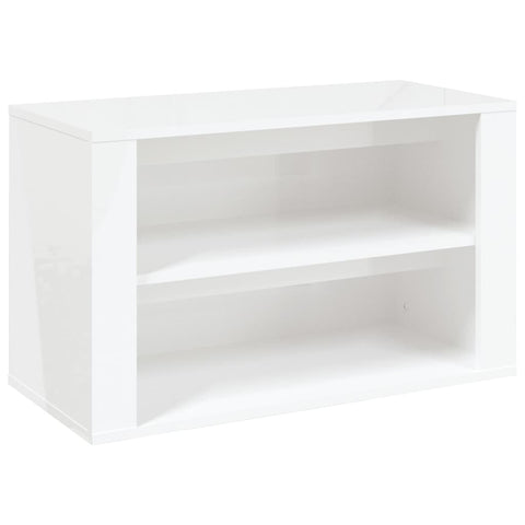 Shoe Rack High Gloss White 75X35x45 Cm Engineered Wood Shoe Racks