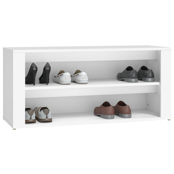 Shoe Rack White 100X35x45 Cm Engineered Wood Shoe Racks