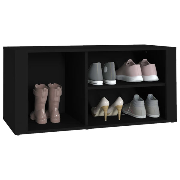 Shoe Cabinet Black 100X35x45 Cm Engineered Wood Shoe Cabinets