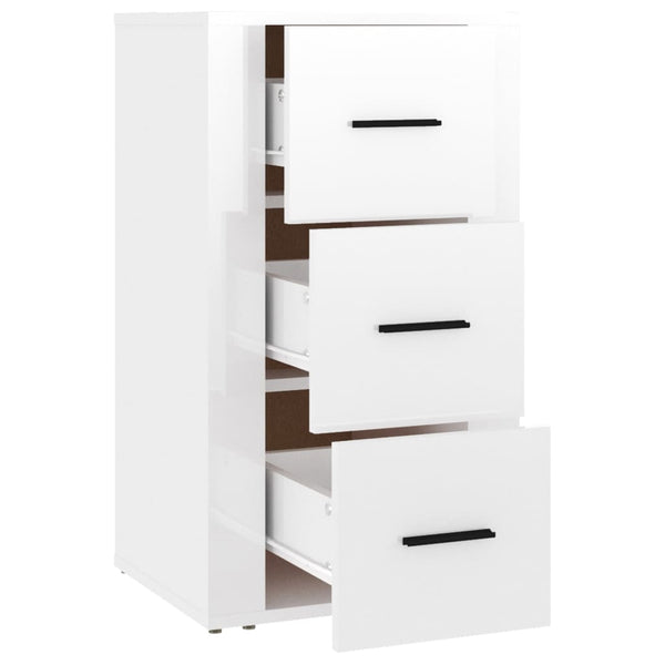 Vidaxl Sideboard High Gloss White 40X33x70 Cm Engineered Wood Sideboards & Buffets