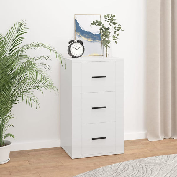 Vidaxl Sideboard High Gloss White 40X33x70 Cm Engineered Wood Sideboards & Buffets