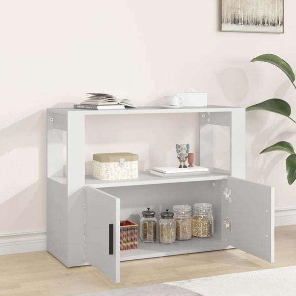 Sideboard White 80X30x60 Cm Engineered Wood Sideboards & Buffets