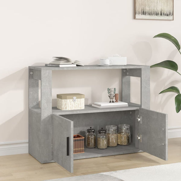 Sideboard Concrete Grey 80X30x60 Cm Engineered Wood Sideboards & Buffets