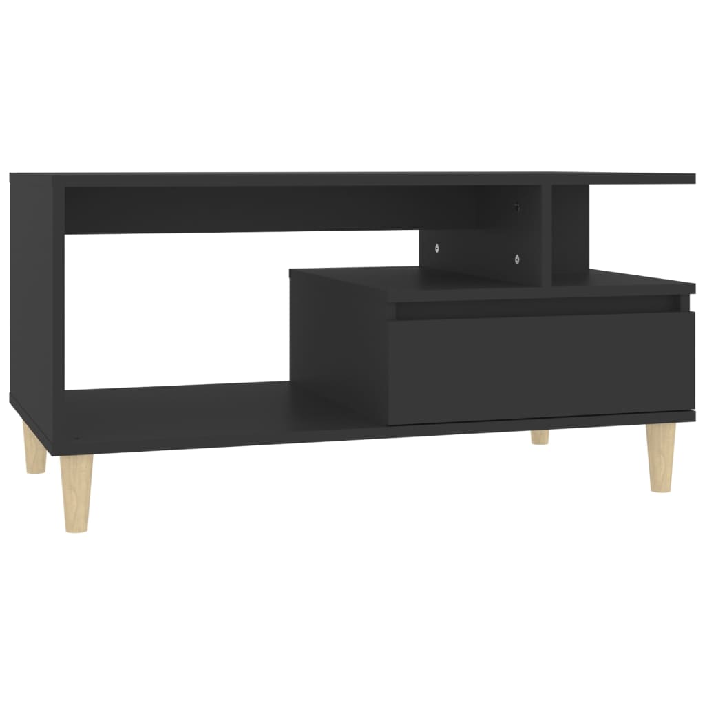 Coffee Table Black 90X49x45 Cm Engineered Wood Coffee Tables
