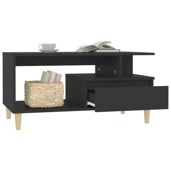 Coffee Table Black 90X49x45 Cm Engineered Wood Coffee Tables