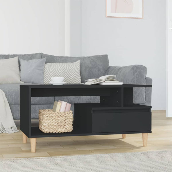 Coffee Table Black 90X49x45 Cm Engineered Wood Coffee Tables