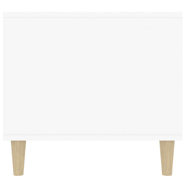 Coffee Table High Gloss White 90X49x45 Cm Engineered Wood Coffee Tables