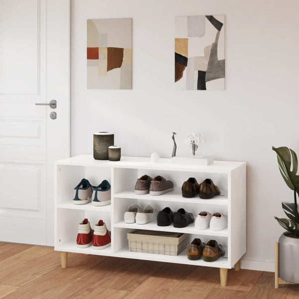 Shoe Cabinet White 102X36x60 Cm Engineered Wood Shoe Cabinets