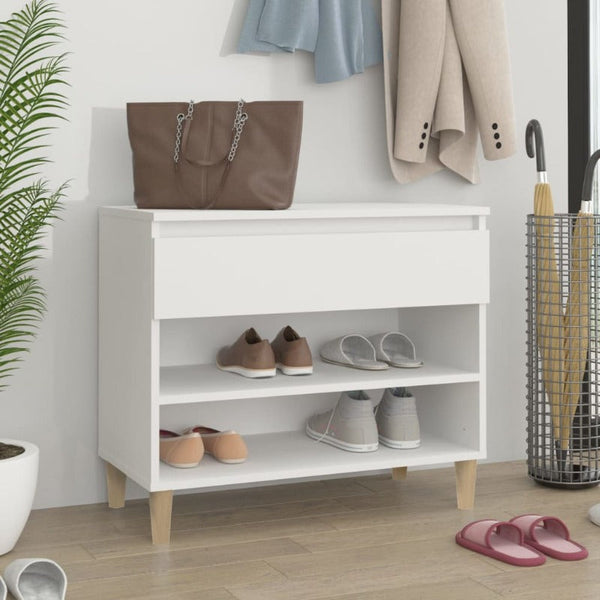 Shoe Cabinets Shoe Cabinet White 70X36x60 Cm Engineered Wood