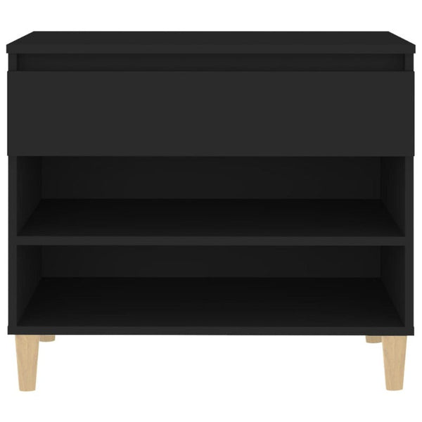 Shoe Cabinet Black 70X36x60 Cm Engineered Wood Shoe Cabinets