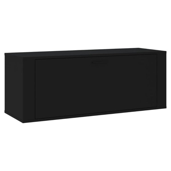 Shoe Cabinets Wall Shoe Cabinet Black 100X35x38 Cm Engineered Wood